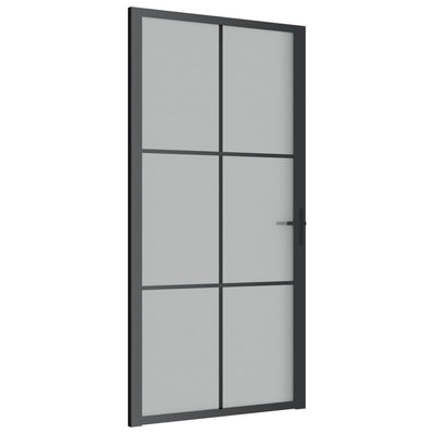 Vidaxl binnendeur 102,5x201,5 cm matglas en aluminium zwart