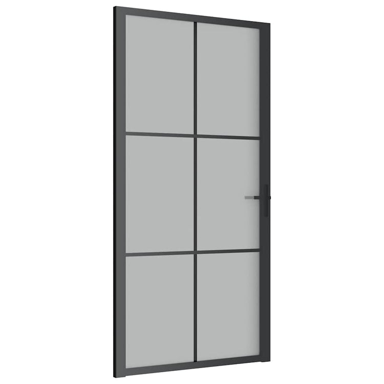 Vidaxl binnendeur 102,5x201,5 cm matglas en aluminium zwart