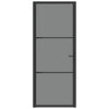 Vidaxl binnendeur 83x201,5 cm esg-glas en aluminium zwart