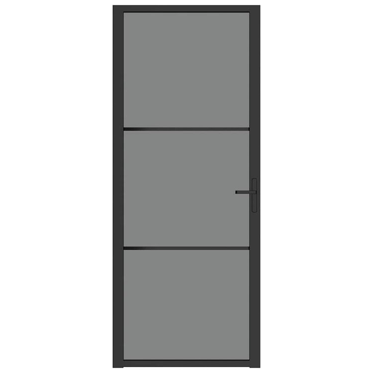 Vidaxl binnendeur 83x201,5 cm esg-glas en aluminium zwart