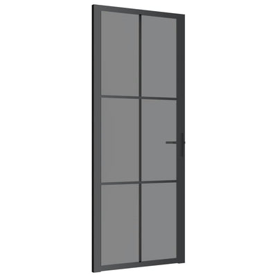 Vidaxl binnendeur 83x201,5 cm esg-glas en aluminium zwart