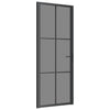 Vidaxl binnendeur 83x201,5 cm esg-glas en aluminium zwart