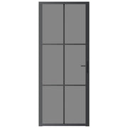 Vidaxl binnendeur 83x201,5 cm esg-glas en aluminium zwart - afbeelding 3