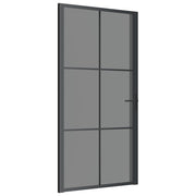 VidaXL Binnendeur 102,5x201,5 cm ESG-glas en aluminium zwart - afbeelding 2