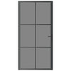 VidaXL Binnendeur 102,5x201,5 cm ESG-glas en aluminium zwart