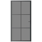 VidaXL Binnendeur 102,5x201,5 cm ESG-glas en aluminium zwart - afbeelding 3