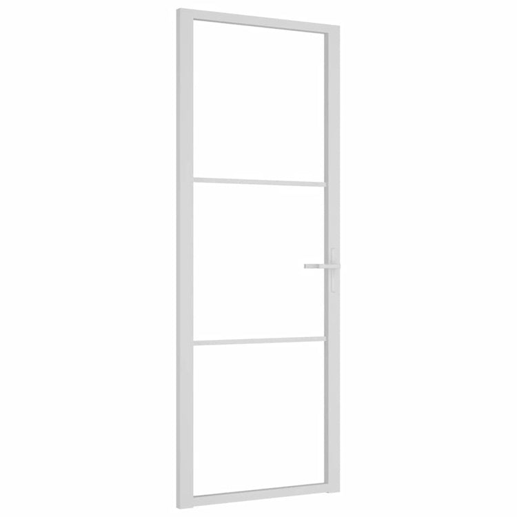 Vidaxl binnendeur 76x201,5 cm esg-glas en aluminium wit