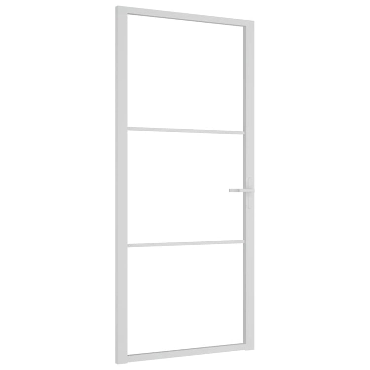 Vidaxl binnendeur 93x201,5 cm esg-glas en aluminium wit