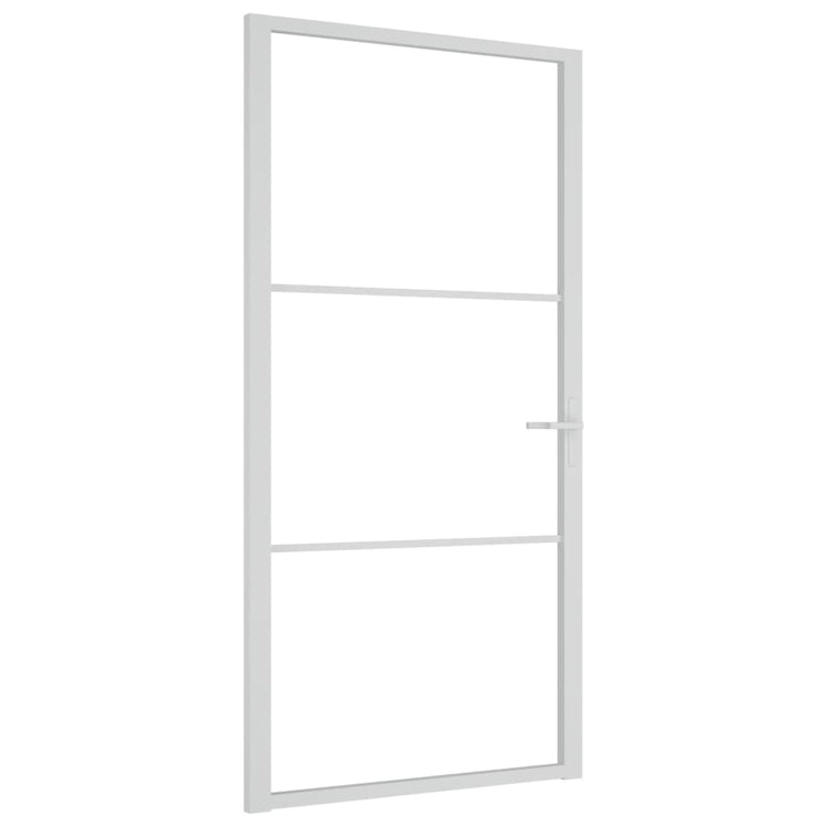 VidaXL Binnendeur 102,5x201,5 cm ESG-glas en aluminium wit