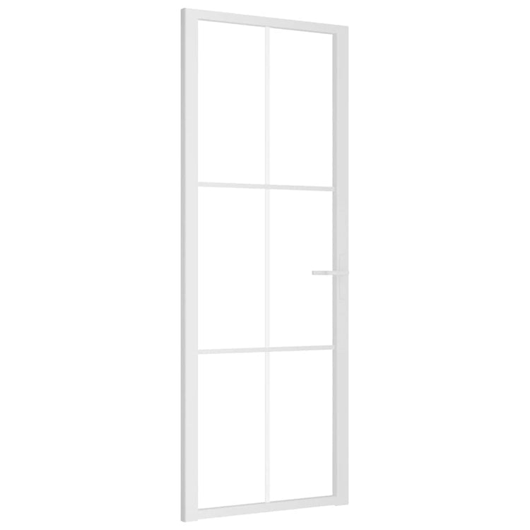 Vidaxl binnendeur 76x201,5 cm esg-glas en aluminium wit