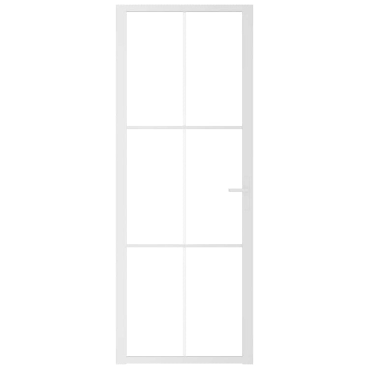 Vidaxl binnendeur 76x201,5 cm esg-glas en aluminium wit