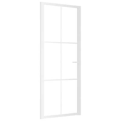 VidaXL Binnendeur 83x201,5 cm ESG-glas en aluminium wit