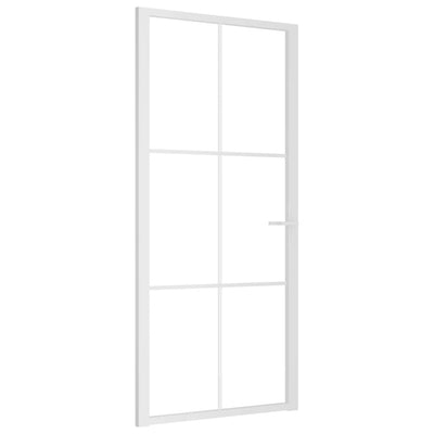 Vidaxl binnendeur 93x201,5 cm esg-glas en aluminium wit