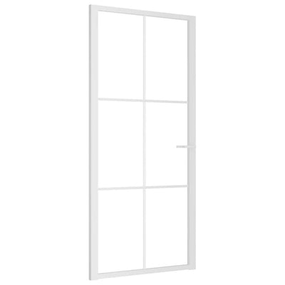 Vidaxl binnendeur 93x201,5 cm esg-glas en aluminium wit