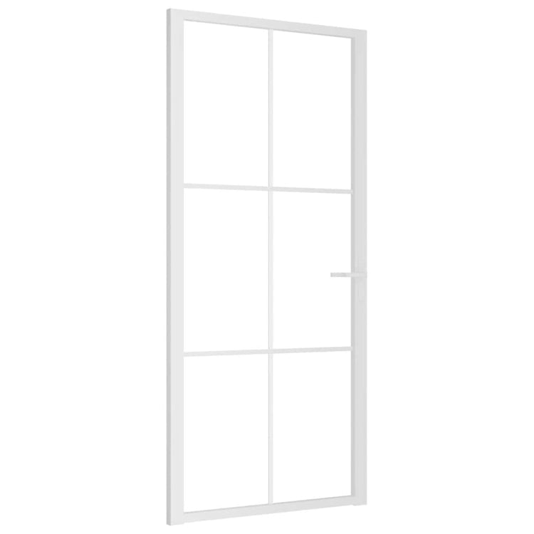 Vidaxl binnendeur 93x201,5 cm esg-glas en aluminium wit