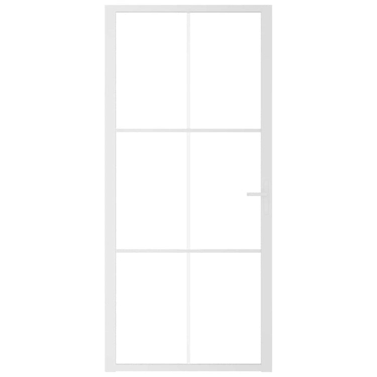 Vidaxl binnendeur 93x201,5 cm esg-glas en aluminium wit