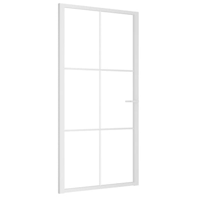 VidaXL Binnendeur 102,5x201,5 cm ESG-glas en aluminium wit