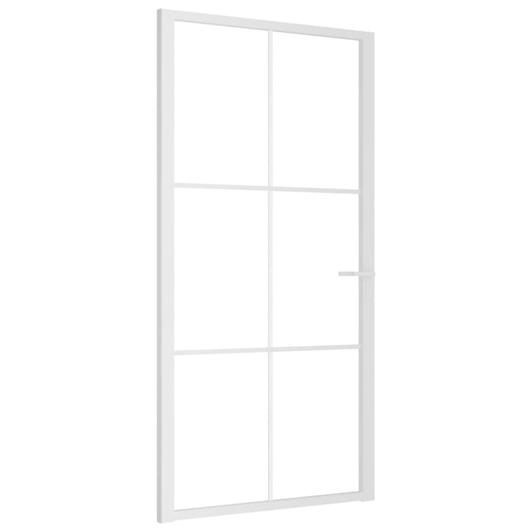 VidaXL Binnendeur 102,5x201,5 cm ESG-glas en aluminium wit