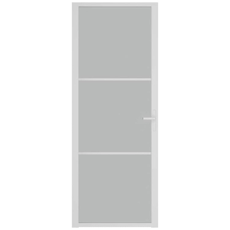 Vidaxl binnendeur 76x201,5 cm matglas en aluminium wit
