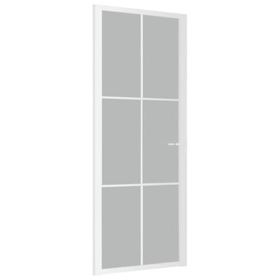 Vidaxl binnendeur 83x201,5 cm matglas en aluminium wit