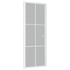 Vidaxl binnendeur 83x201,5 cm matglas en aluminium wit
