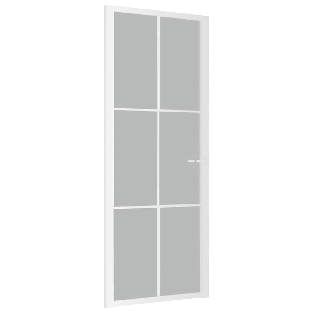 Vidaxl binnendeur 83x201,5 cm matglas en aluminium wit