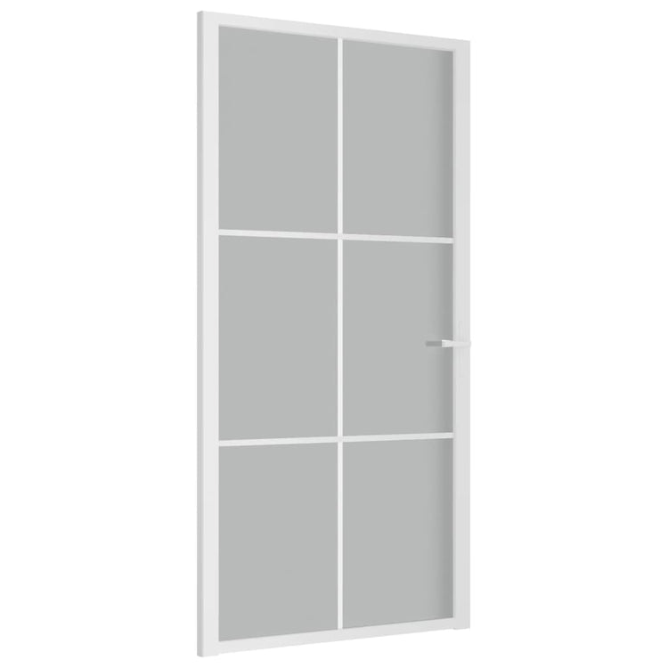 VidaXL Binnendeur 102,5x201,5 cm matglas en aluminium wit