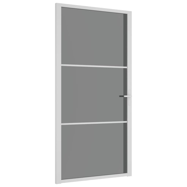 VidaXL Binnendeur 102,5x201,5 cm ESG-glas en aluminium wit