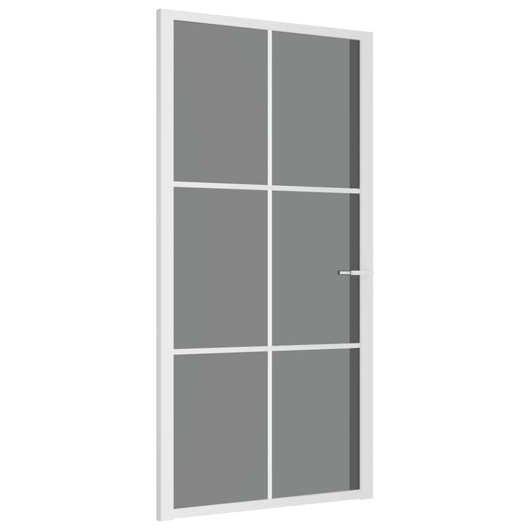 VidaXL Binnendeur 102,5x201,5 cm ESG-glas en aluminium wit