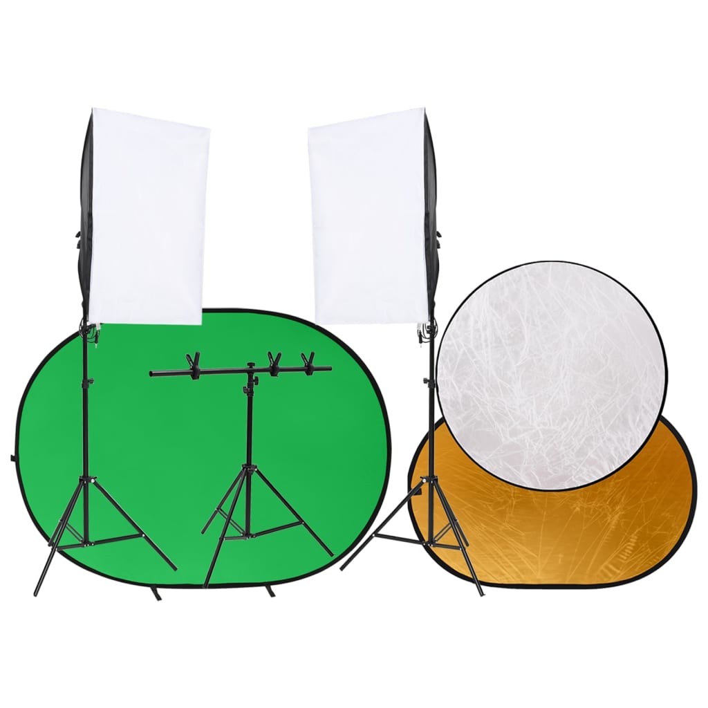 Vidaxl fotostudioset met lichtset, achtergrondscherm en reflector