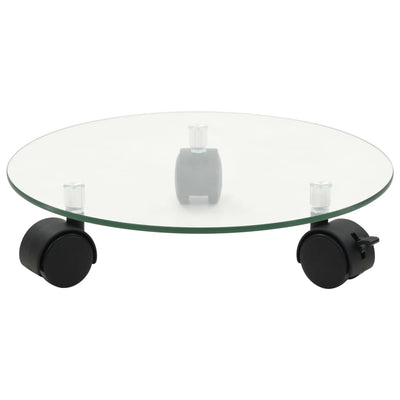 Vidaxl plantenrollers 4 st rond 28 cm gehard glas