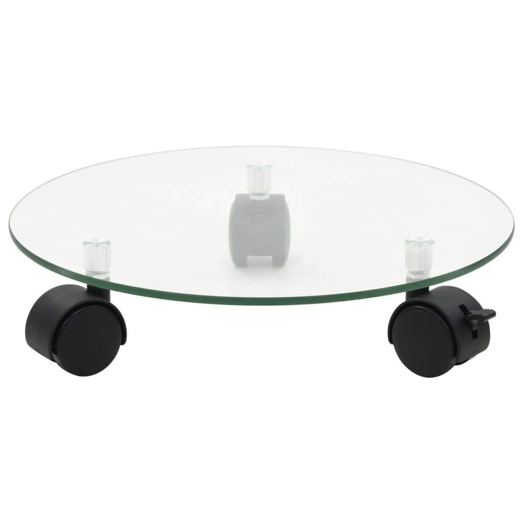 Vidaxl plantenrollers 4 st rond 28 cm gehard glas