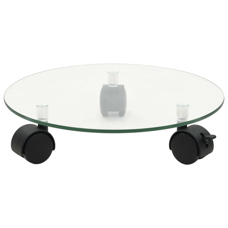 Vidaxl plantenrollers 4 st rond 28 cm gehard glas