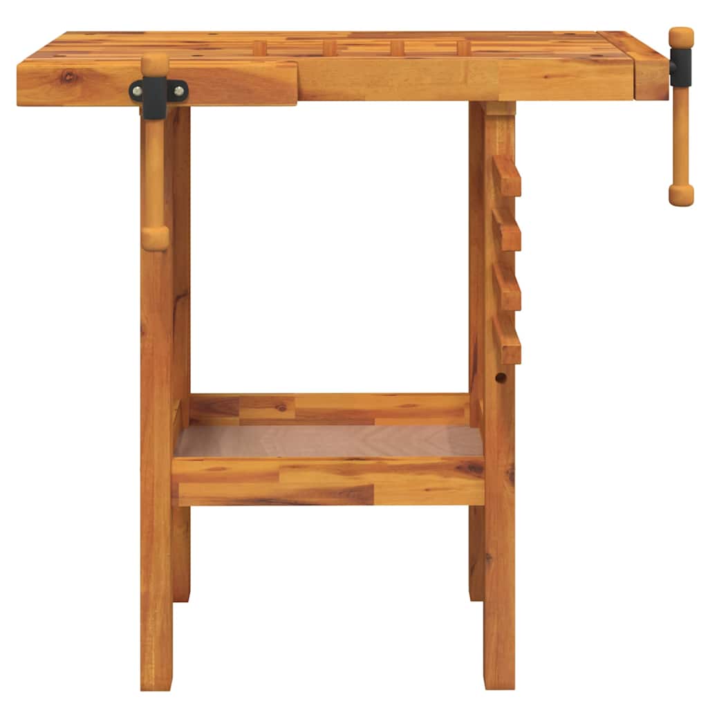 Vidaxl werkbank met bankschroeven 92x48x83 cm massief acaciahout