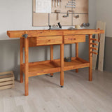 Vidaxl werkbank met lades en bankschroeven 162x62x83 cm acaciahout - afbeelding 1