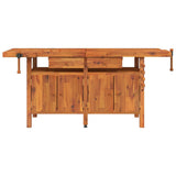 VidaXL Werkbank met lades en bankschroeven 192x62x83 cm acaciahout - afbeelding 3