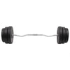VidaXL Halter gebogen met gewichten 90 kg