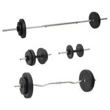 VidaXL Halterset met gewichten 60 kg - afbeelding 1