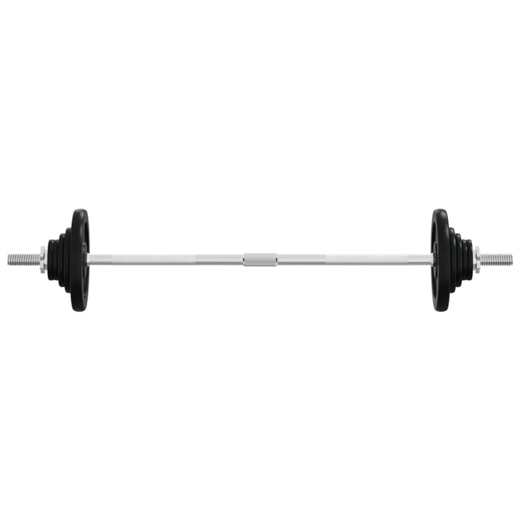VidaXL Halter met gewichten 60 kg gietijzer