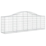 VidaXL Schanskorven 2 st gewelfd 200x30x60 80 cm gegalvaniseerd ijzer - afbeelding 3