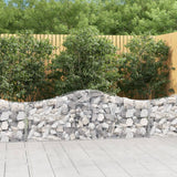 VidaXL Schanskorven 2 st gewelfd 200x30x60 80 cm gegalvaniseerd ijzer - afbeelding 1