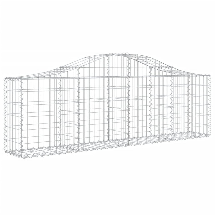 VidaXL Schanskorven 6 st gewelfd 200x30x60 80 cm gegalvaniseerd ijzer