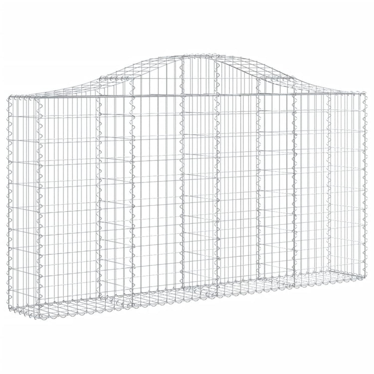 VidaXL Schanskorven 4 st gewelfd 200x30x100 120 cm ijzer