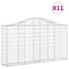 VidaXL Schanskorven 11 st gewelfd 200x30x100 120 cm ijzer