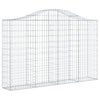 VidaXL Schanskorven 4 st gewelfd 200x30x120 140 cm ijzer