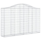VidaXL Schanskorven 4 st gewelfd 200x30x120 140 cm ijzer - afbeelding 3