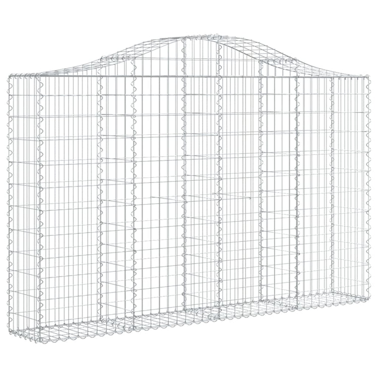 VidaXL Schanskorven 9 st gewelfd 200x30x120 140 cm ijzer