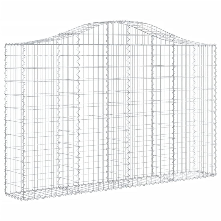 VidaXL Schanskorven 12 st gewelfd 200x30x120 140 cm ijzer