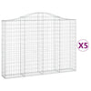 VidaXL Schanskorven 5 st gewelfd 200x30x140 160 cm ijzer