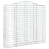 VidaXL Schanskorven 4 st gewelfd 200x30x180 200 cm ijzer